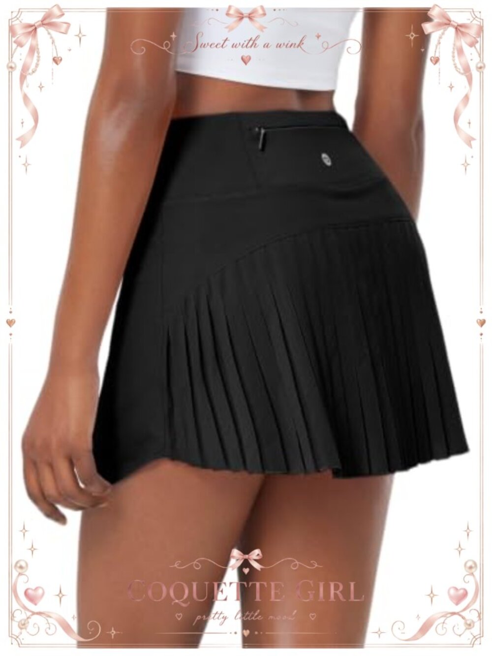 Pleated Tennis Skort High Waisted Athletic Skirt with Shorts Pockets
